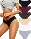 ALL OF SHE Womens Underwear Cotton Hipster Sexy Cheeky Panties 6 Pack
